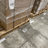 Warehouse floor label