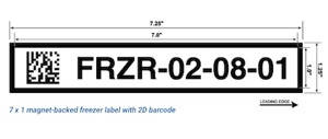 Warehouse freezer magnet label
