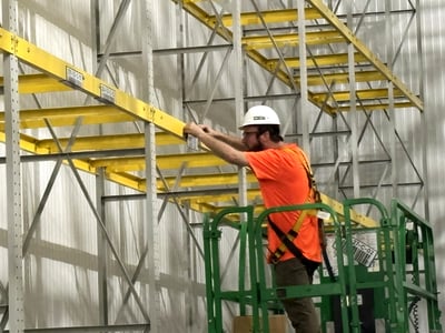 Warehouse rack label installation