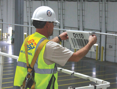 Warehouse sign installation