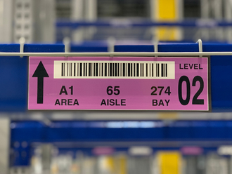 Magnetic label for warehouses