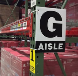 Aisle marker sign
