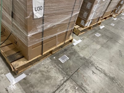 Warehouse floor labels
