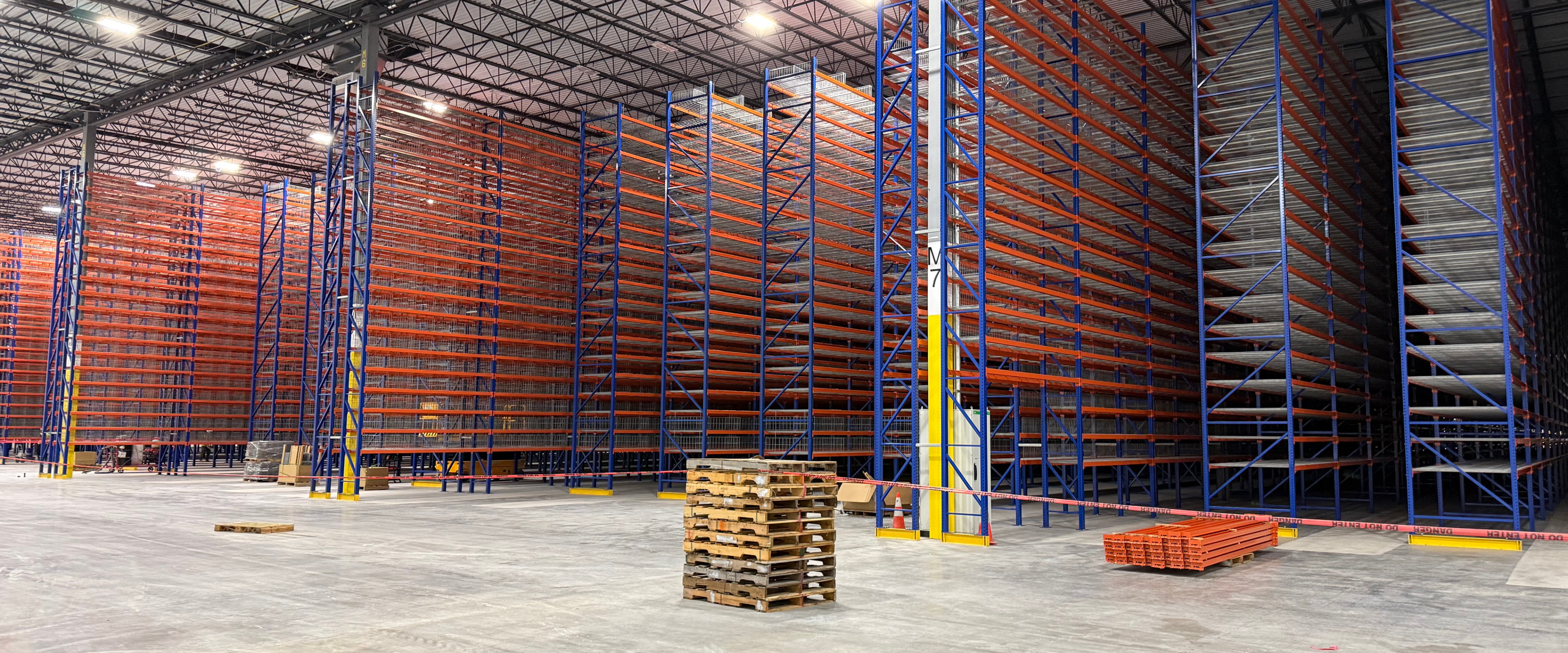 Large scale warehouse rack label installation project